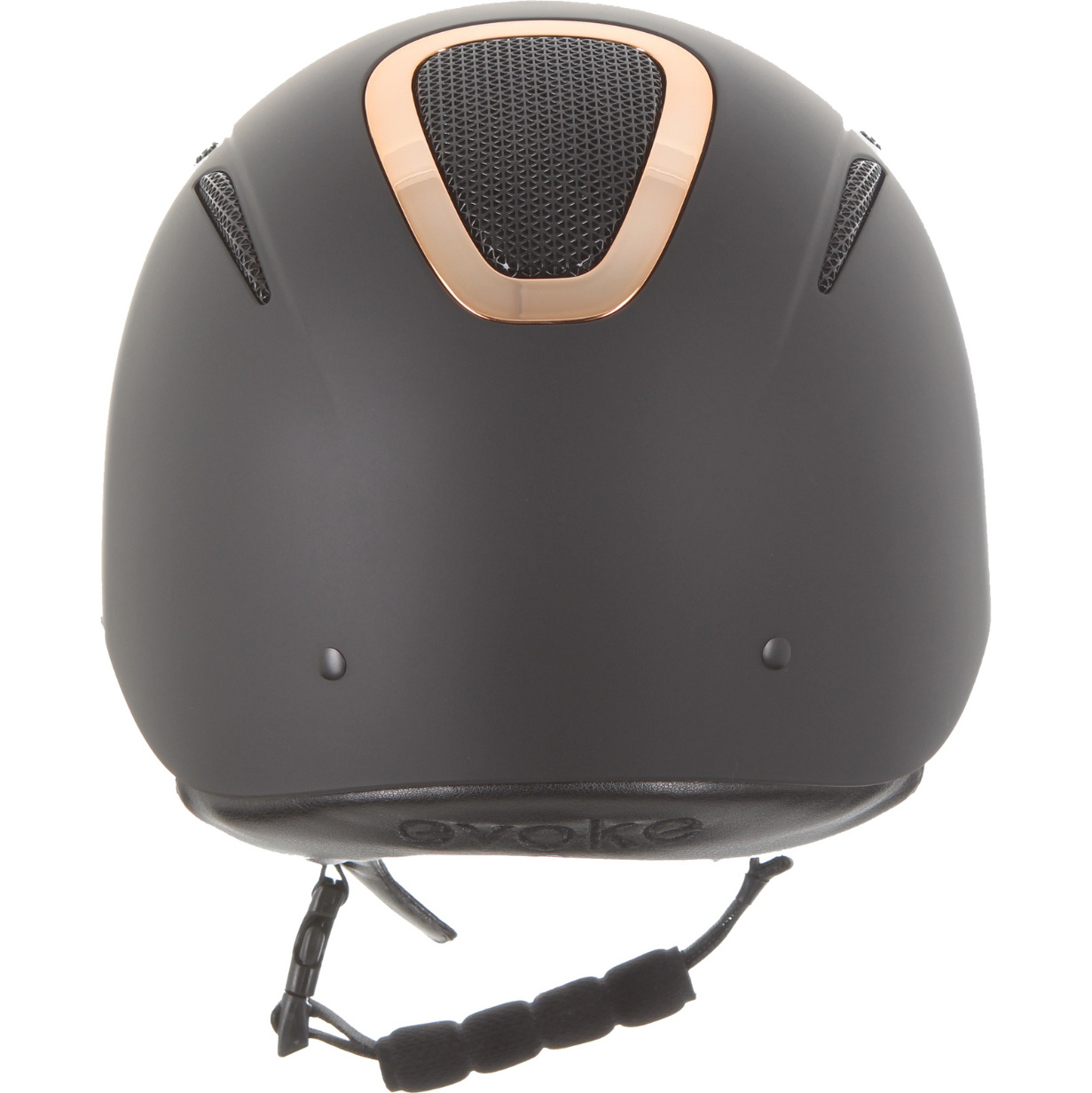 2026 Evoke Unisex Elara Classique Peak Équitation Chapeau & Doublure 200742008 - Black / Rose Gold